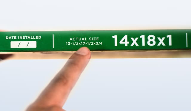 Finger pointing to actual size