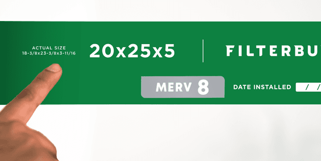 Finger pointing to actual size