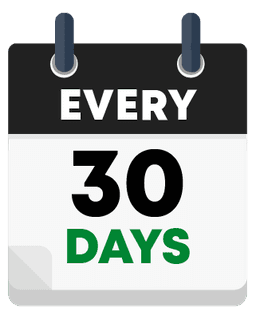 Calendar Illustration Every 30 days