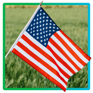 USA flag flying