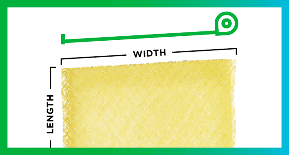 How to measure your air cleaner pad — width by length