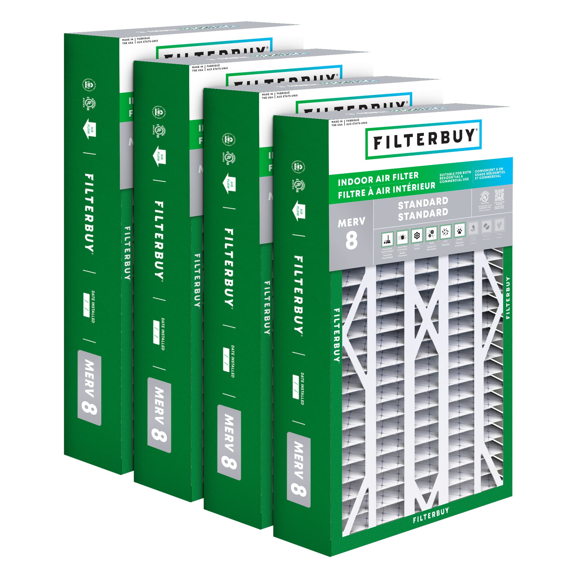 16X28X6 MERV 8 Pleated Air Filter - 6 Quantity