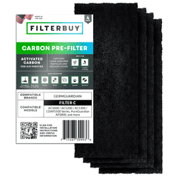 Cut Carbon Filter C Pre-Filter, 4-Pack