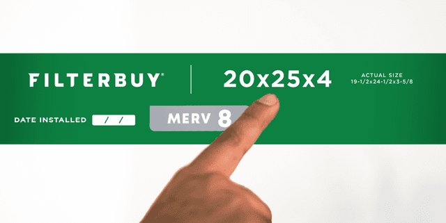 Finger pointing to nominal size