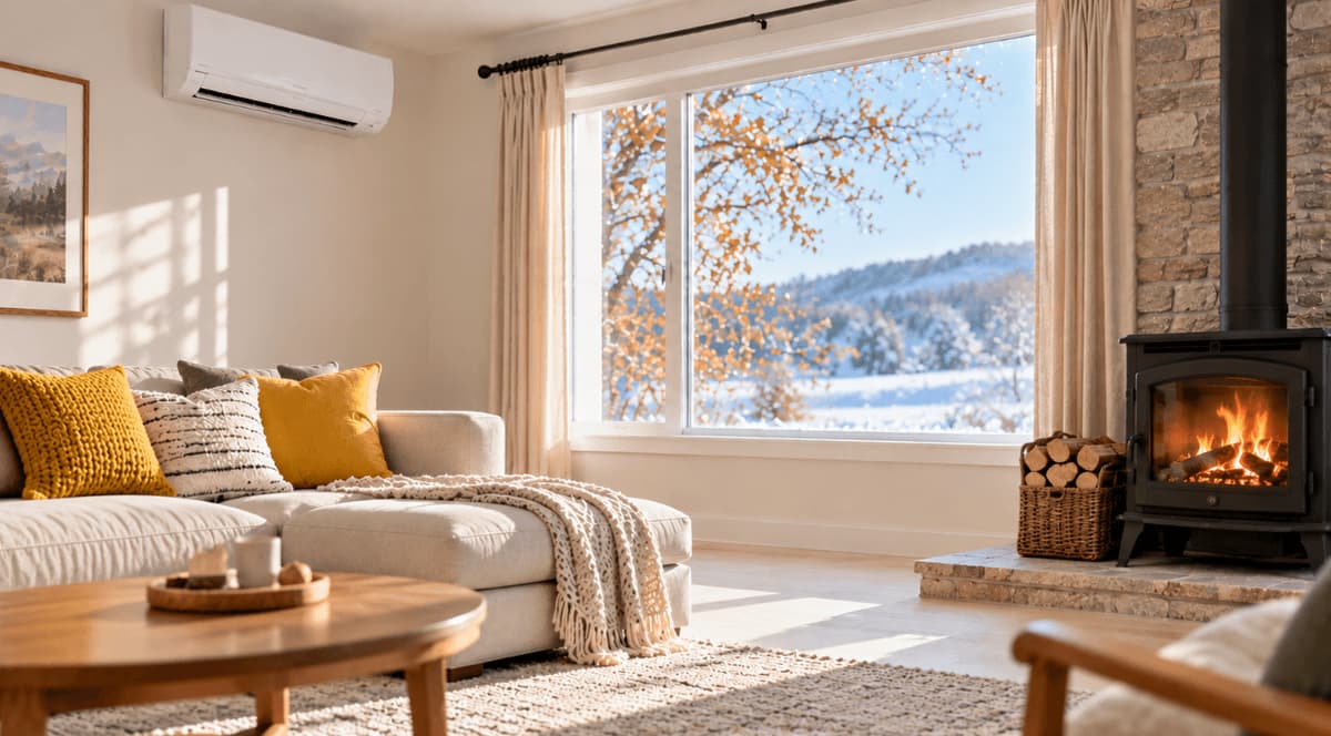 Thermopompe Murale vs. Foyer au Bois ou aux Granules : Coûts, Confort et Qualité de l'Air Intérieur
