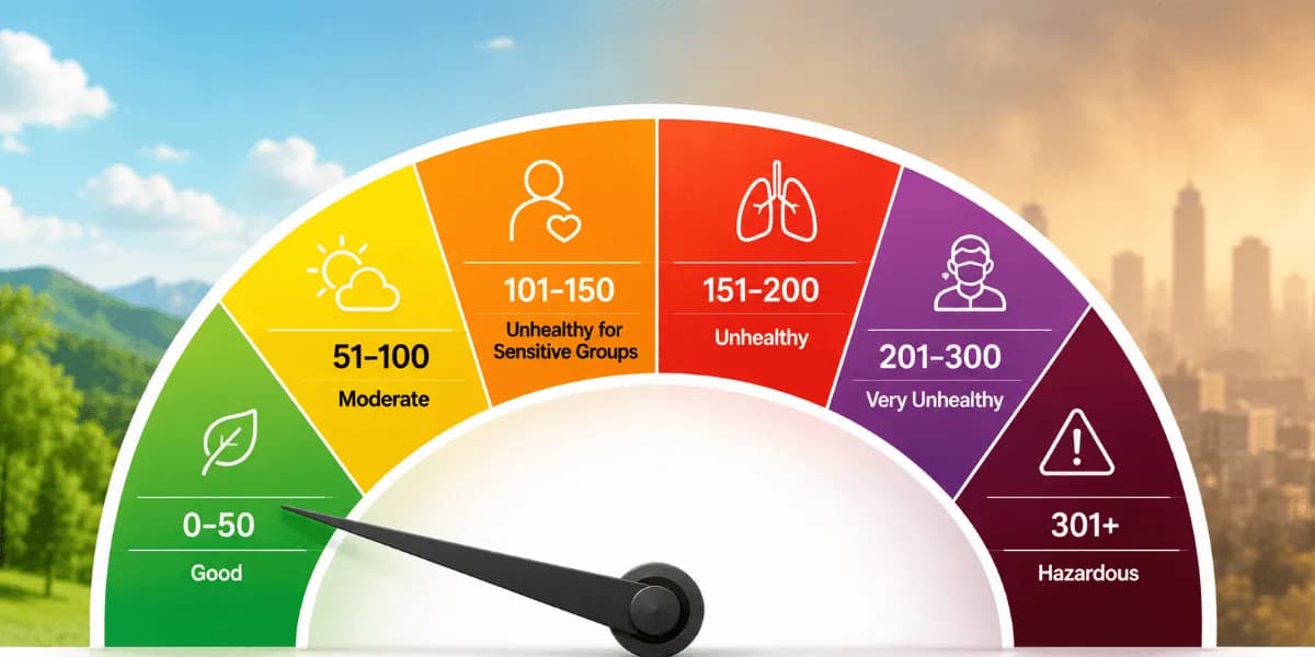 AQI Color Chart: What Green to Maroon Air Quality Means