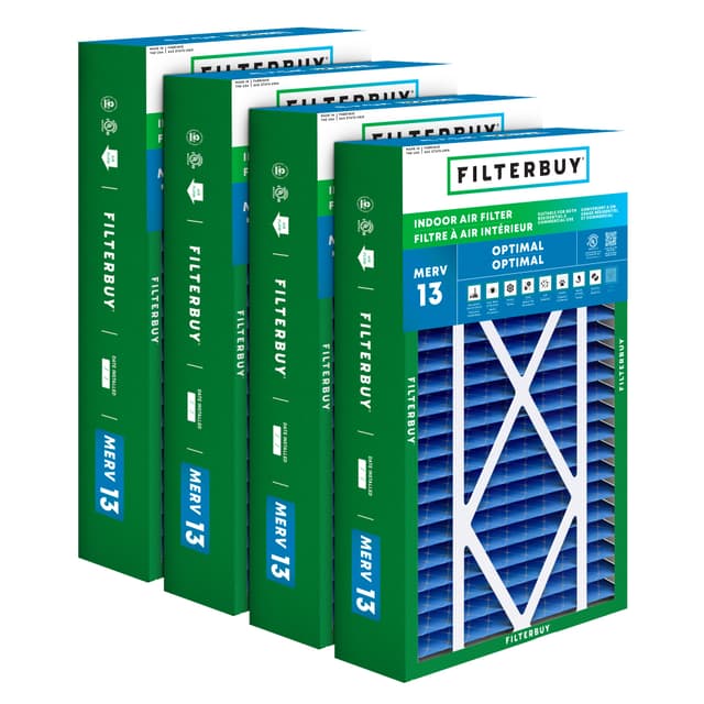 16x25x3 MERV 13 Pleated Air Filter - 6 Quantity