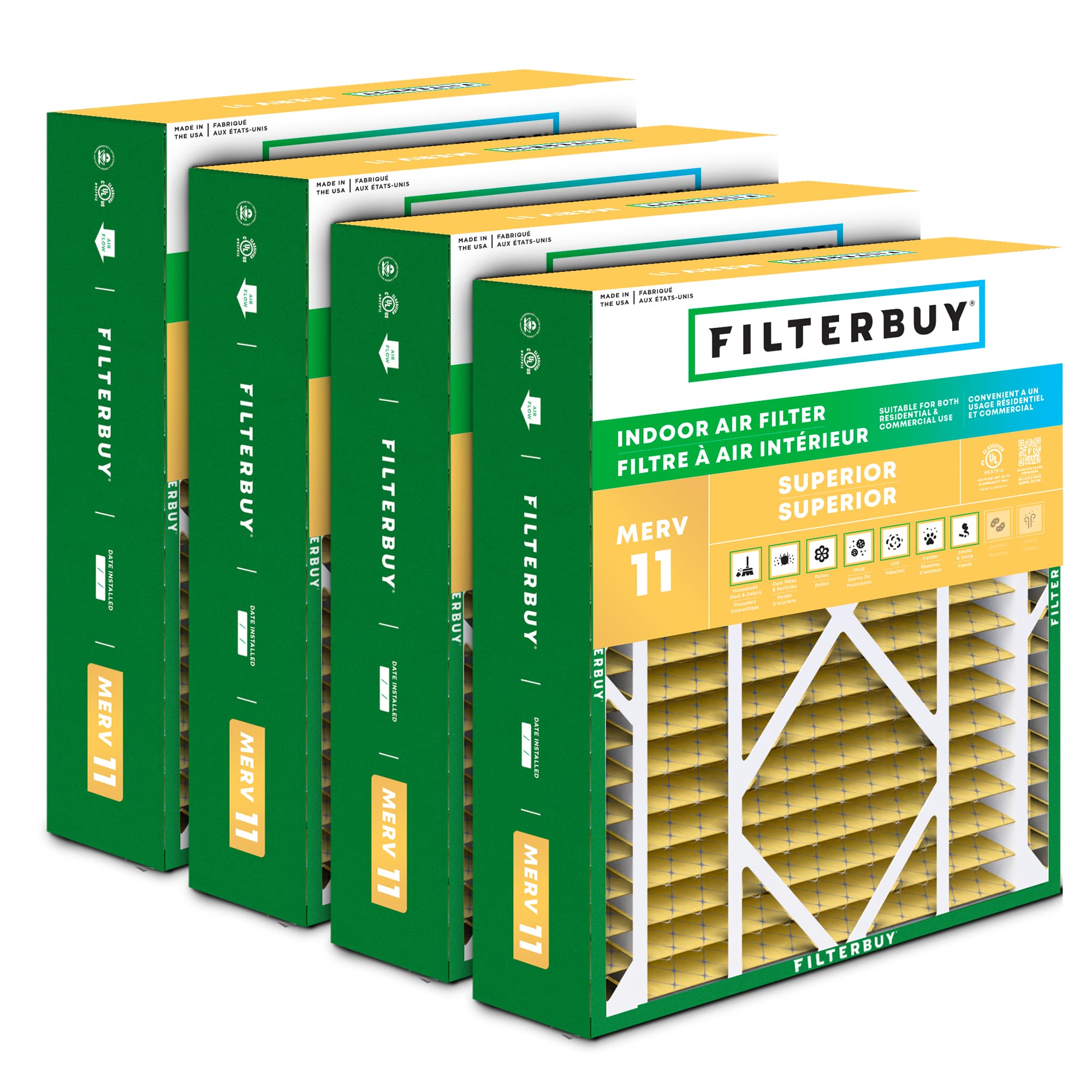 20X21X5 MERV 11 Pleated Air Filter - 6 Quantity