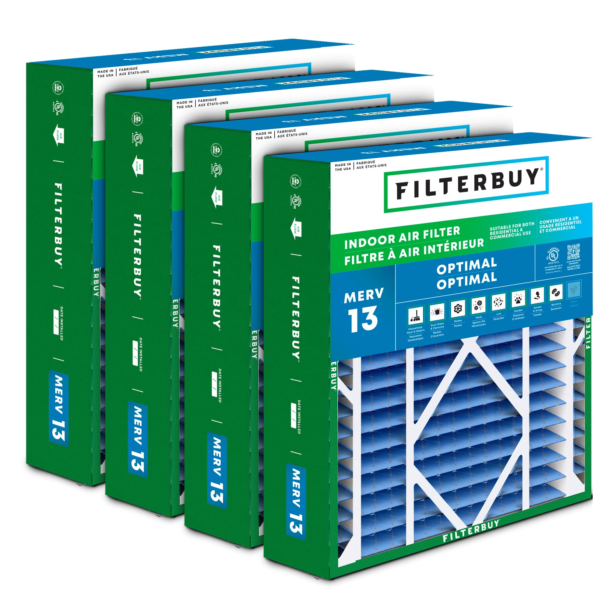 20X21X5 MERV 13 Pleated Air Filter - 6 Quantity