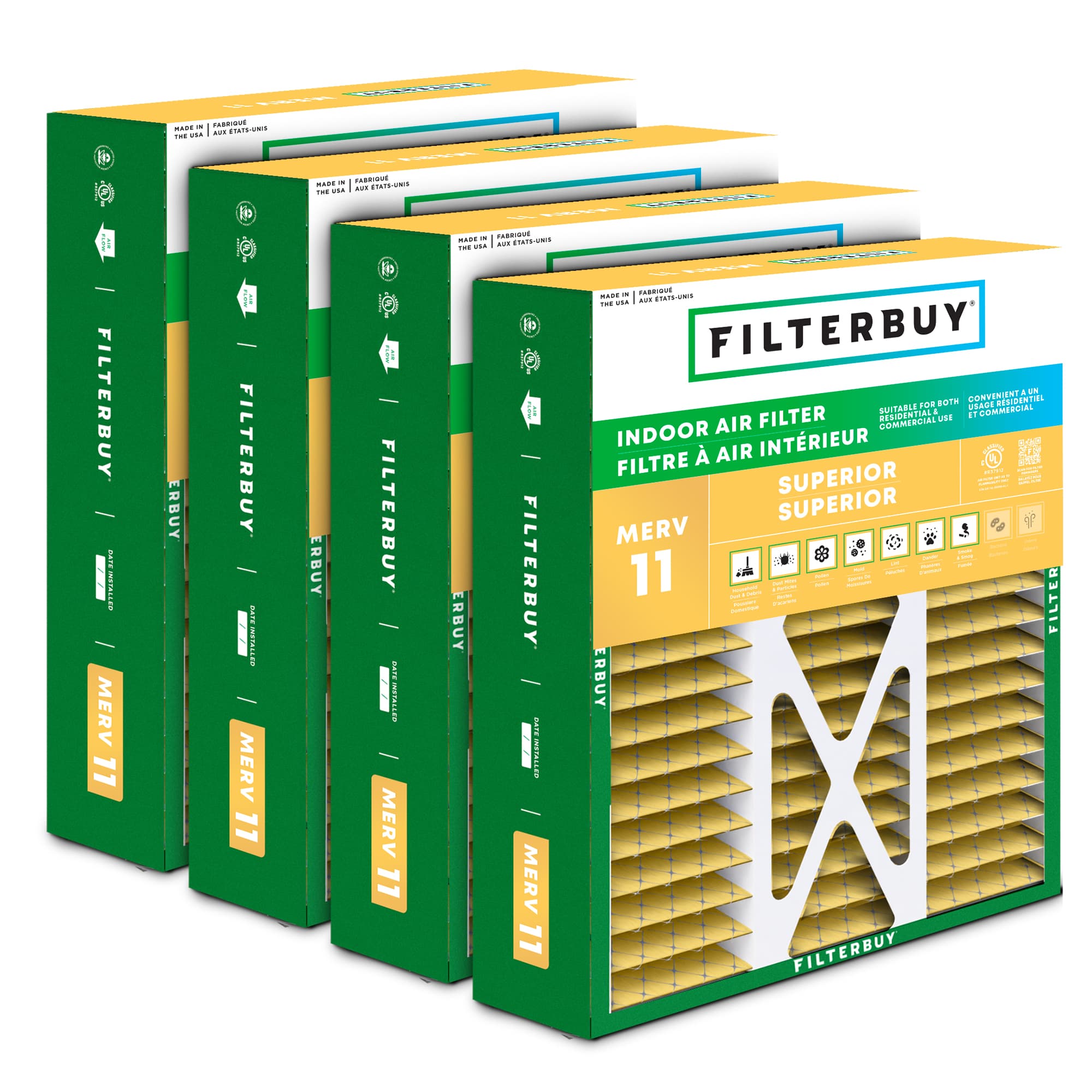 20X25X5 MERV 11 Pleated Air Filter - 6 Quantity