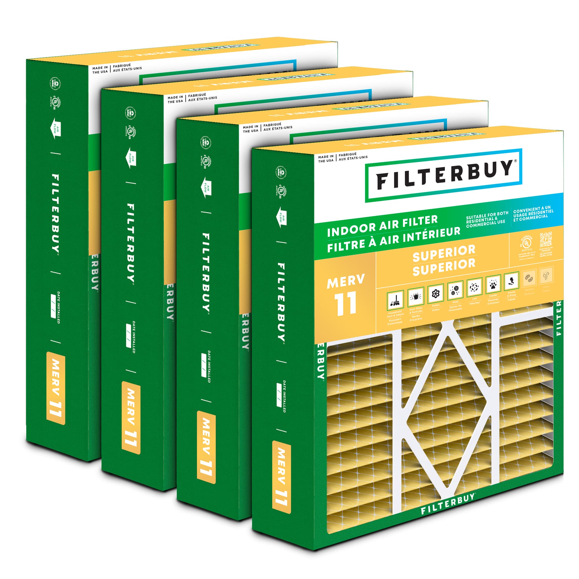 20x25x5 MERV 11 Pleated Air Filter - 6 Quantity