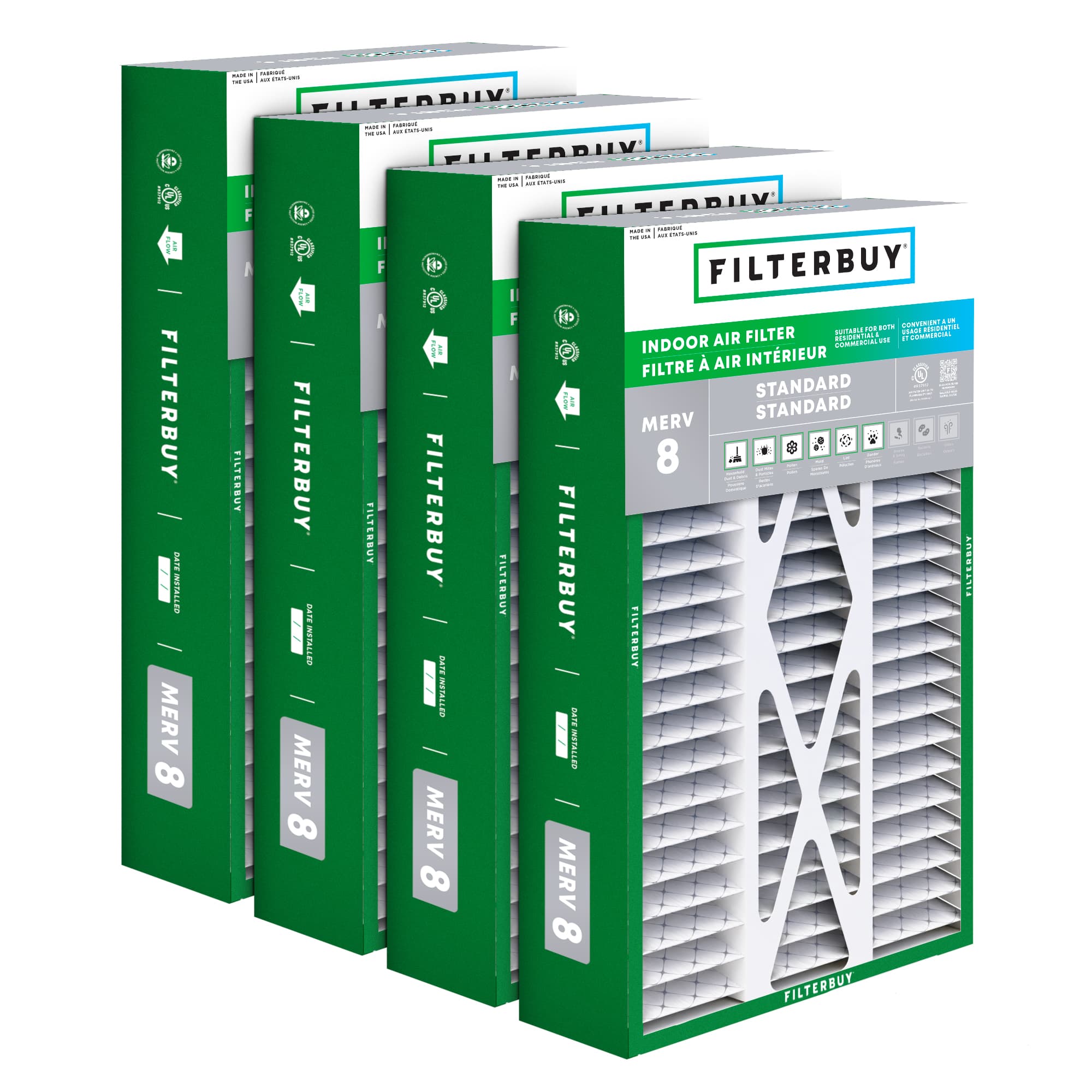 21X27X5 MERV 8 Pleated Air Filter - 6 Quantity