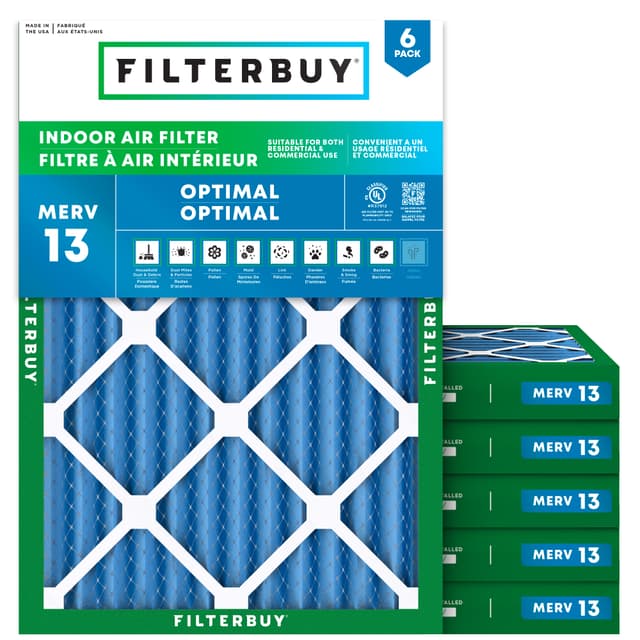 23.5x30.75x2 MERV 13 Pleated Air Filter - 6 Quantity