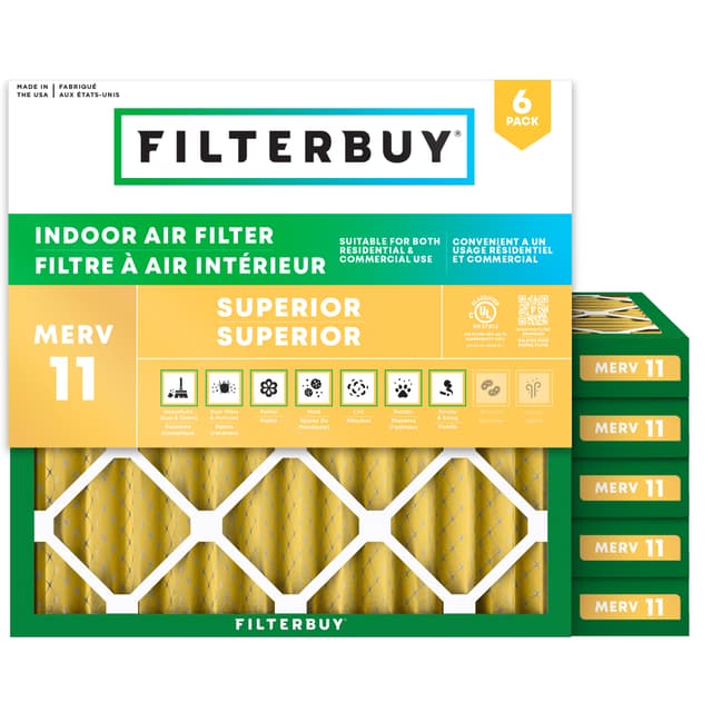 12x12x2 MERV 11 Pleated Air Filter - 6 Quantity